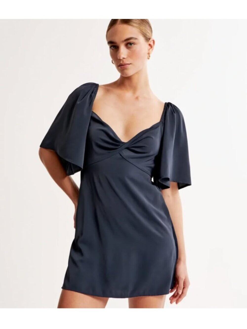Abercrombie & Fitch Navy Angel Sleeve Mini Skort Dress